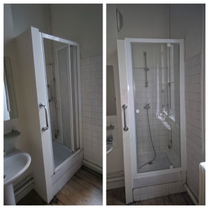 Photo de galerie - Remplacement porte de douche 