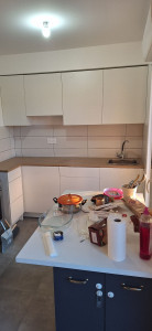 Photo de galerie - Pose d une cuisine ikea avec installation de l evier