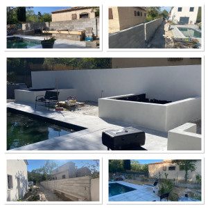 Photo de galerie - Mur de clôture plus jardinière 