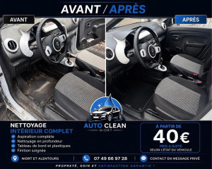 Photo de galerie - ? Nettoyage intérieur auto à domicile – Niort Service rapide et professionnel Aspiration complète, sièges, moquettes, plastiques Résultat comme neuf ? À partir de 40€ ? Contact rapide : 07 49 66 97 28