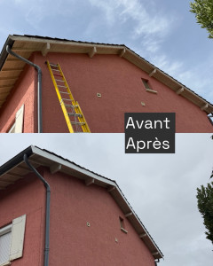 Photo de galerie - Fin chantier habillage de planche de rive en thermolaquée   