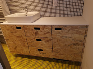 Photo de galerie - Pose d’un meuble salle de bain 