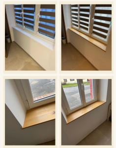 Photo de galerie - Appui de fenêtre intérieur en bois ( vernis chêne clair )