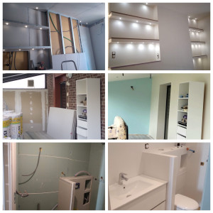 Photo de galerie - Travaux de placo en cours. Travail propre et soigné.