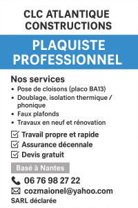 Photo de galerie - Plâtrerie - Murs - Plafonds
