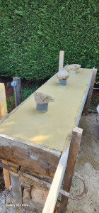 Photo de galerie - Arase de mur 
a la Chaux 3,5
 sable jaune
0,2 
colorant jaune
