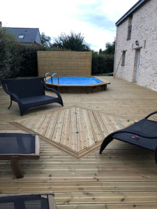 Photo de galerie - Création d’une piscine et d’une terrasse de 100m2