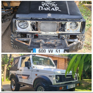 Photo de galerie - Restauration complète d'un 4x4 de collection . carrosserie, mécanique, esthétique etc ... 