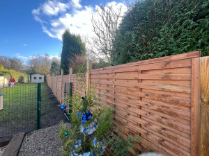 Photo de galerie - Pose de panneaux en bois 30m 