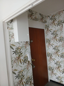 Photo de galerie - Entrée d'une entrée peinture et papier à raccord 