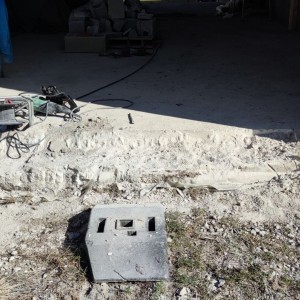 Photo de galerie - Préparation pour seuil de garage avec monté en pente douce 