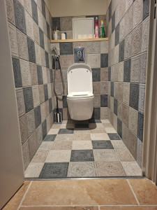Photo de galerie - Toilette suspendu+carrelage