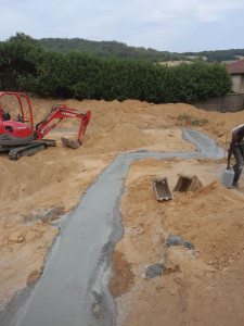 Photo de galerie - Terrassement et coulage fondation 