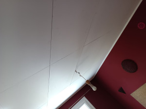 Photo de galerie - Pose de dalle de plafonds en PVC