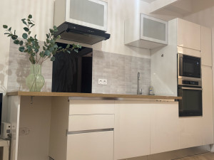 Photo de galerie - Montage meuble cuisine, plan de travail, crédence, électroménager