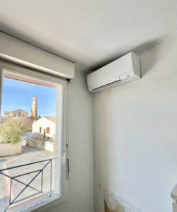 Photo de galerie - Pose d’une Clim , pose de split et de l’unité extérieur .