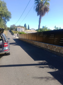 Photo de galerie - Pose clôture de biais 