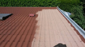 Photo de galerie - Nettoyage et peinture d’une toiture