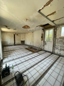 Photo de galerie - Mise en place d’un plancher béton 