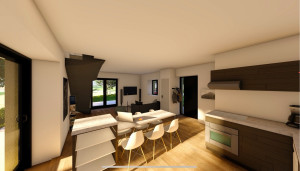 Photo de galerie - Vue 3D - Rénovation d’une longère en habitation