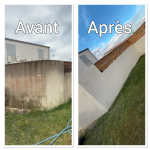 Photo de galerie - Nettoyage au karcher avant/après