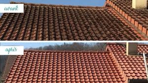 Photo de galerie - Nettoyage de toiture avant après