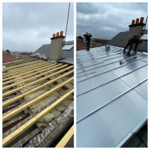 Photo de galerie - Réfection toiture en zinc