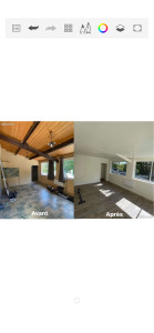 Photo de galerie - Rénovation complète d’une pièce : isolation, Placo, peinture, électricité, revêtement de sol. 