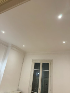 Photo de galerie - Réalisation d’un faux plafond, spot, enduit général 