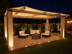 Photo de galerie - Réalisation sur mesure pergola maçonné plus dépôt de demande de travaux en mairie.
