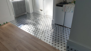 Photo de galerie - Pose de parquet sur isolant.