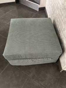 Photo de galerie - Réalisation d’un pouf pour canapé 