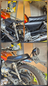 Photo de galerie - Refabrication d'un faisceau electrique sur toute la boucle arriere et création d'un support pour la selle et pour le garde boue ainsi que le feux et les clignotants 
