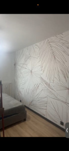 Photo de galerie - Pose de papier peint panoramique 