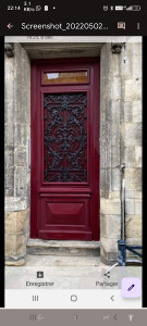 Photo de galerie - FABRICATION porte d'entrée bordelaise...