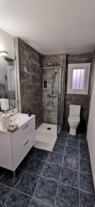 Photo de galerie - Rénovation salle de bain ( création espace douche et wc à la place d'une baignoire.)