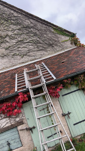 Photo de galerie - Remplacement de la band solins avc mortier à la chaux
