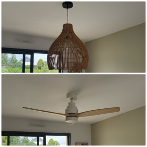 Photo de galerie - Pose de ventilateur au plafond 