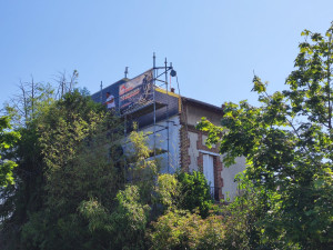 Photo de galerie - Réalisation d'un pignon en Ardoise.