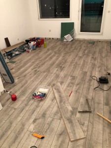 Photo de galerie - Pose de parquet sur carrelage pour rénovation 