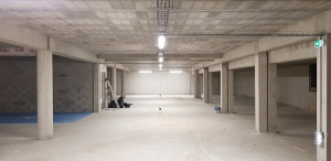 Photo de galerie - Installation éclairage led parking souterrain.