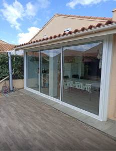 Photo de galerie - Coulissant 3 ventaux, pose en rénovation 