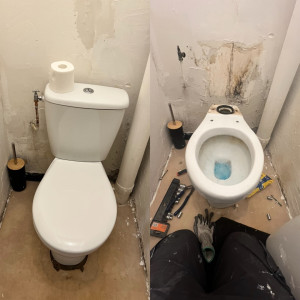 Photo de galerie - Changement de WC ,modification tuyauterie,remplacement de robinet 