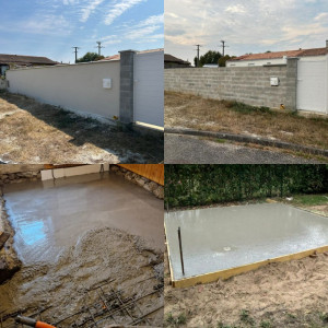 Photo de galerie - Coulage de dalle bèton Façade de Mur parpaing de Mur