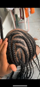 Photo de galerie - Natte coller avec rajout de mèche 