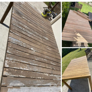 Photo de galerie - Rafraîchissement table de jardin