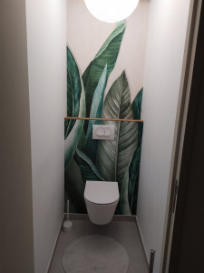 Photo de galerie - Papier peint dans des WC 