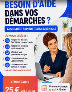 Photo de galerie - Présentation de mes services d’aide administrative : courriers, dossiers, démarches en ligne et classement de documents. À Valmondois et alentours.