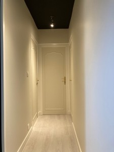 Photo de galerie - Rénovation couloir complet , ratissage , pose de toile , deux couche de peinture murs et boiseries 