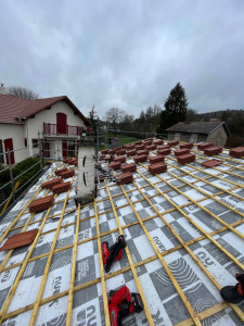 Photo de galerie - Lattage, étanchéité et changement de thuile